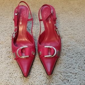 Bebe Red & silver heels